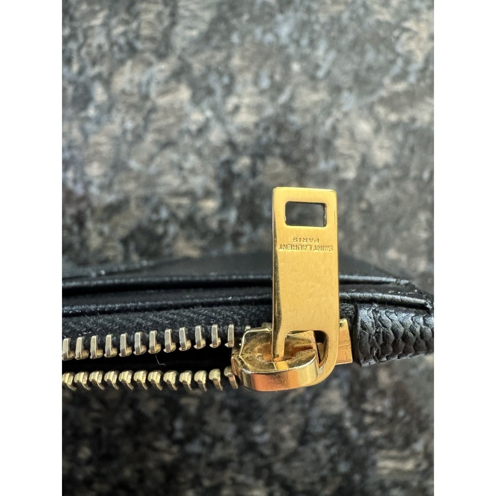 Saint Laurent Monogram Quilted Leather Clutch Ysl Black‎ - Picture 4 of 8